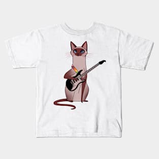 Cat Rock Art Kids T-Shirt